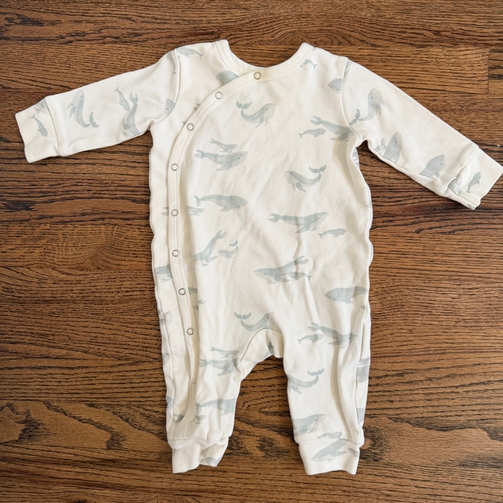 Pehr: Follow Me Whale Kimono Bodysuit